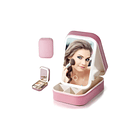 Cosmetiquero Organizado Maquillaje Espejo Y Luz Led Portátil Colores 1