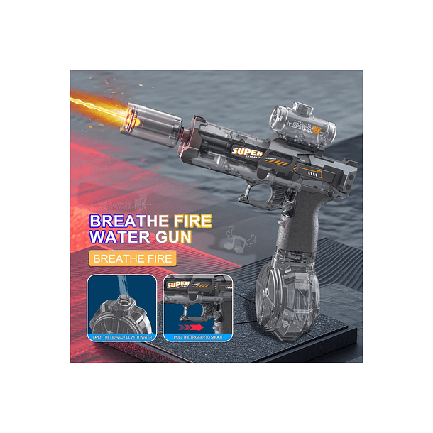 juguete  De Agua Eléctrica Recargable Alta Precisión Juguete Negro 2