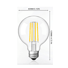 Ampolleta LED Filamento Vintage G95 6W Cálida E27 2