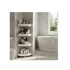 Esquinero Estante Organizador Para Baño 4 Niveles Con Diseño 5