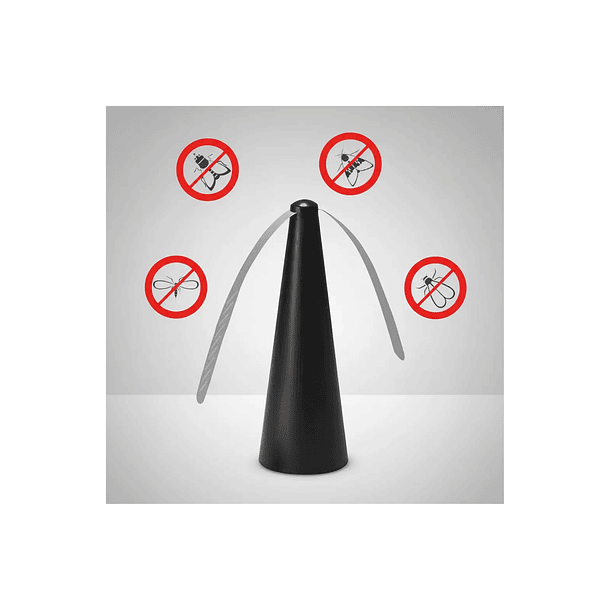 Abanico Ventilador Repelente De Moscas Portatil- Color Negro 2