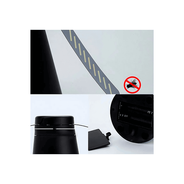 Abanico Ventilador Repelente De Moscas Portatil- Color Negro 6