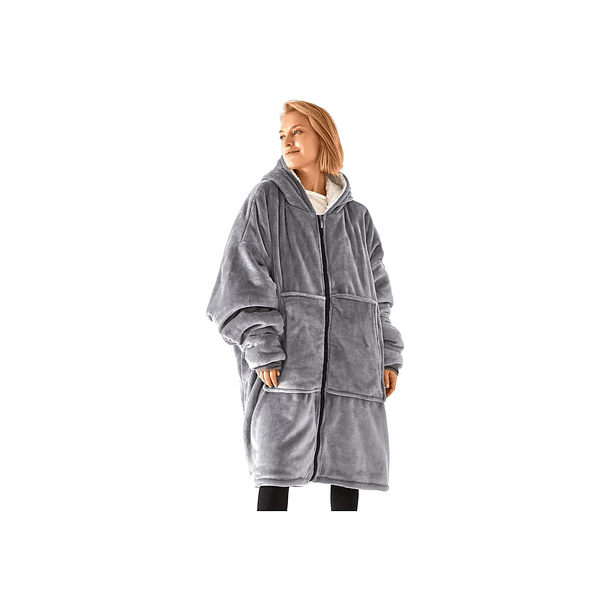 Maxi Poleron Polar Unisex Chiporro Con Capucha Oversize 1