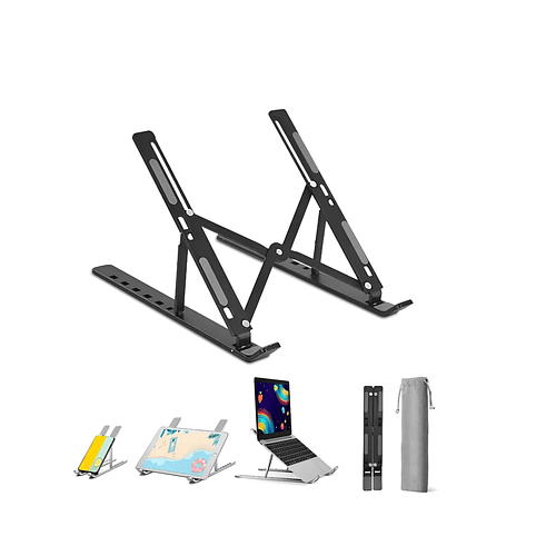 Soporte Notebook Aluminio Portatil Ajustable Y Plegable