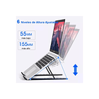 Soporte Notebook Aluminio Portatil Ajustable Y Plegable 5