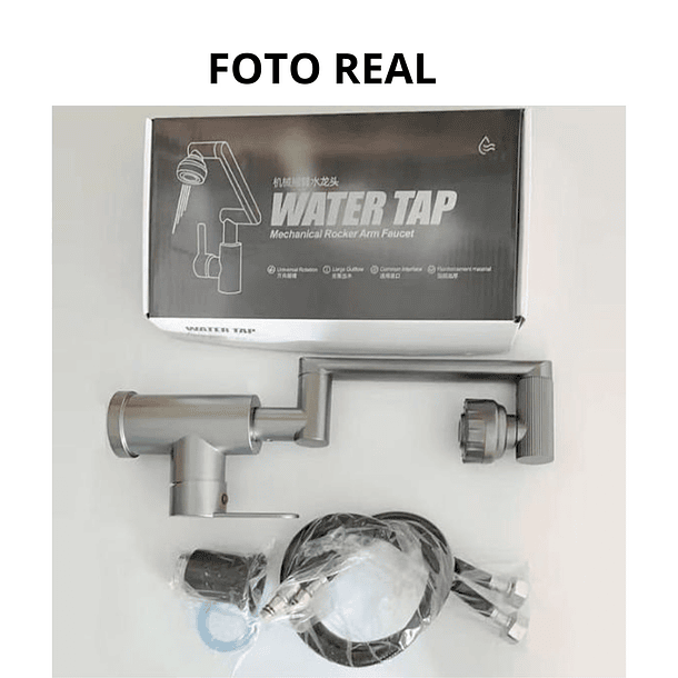 Llave Mezcladora De Cocina Con Brazo Mecánico Articulado | Rotación Universal | Gran Caudal | Acero Inoxidable Mate | Ideal Para Lavaplatos Modernos 3
