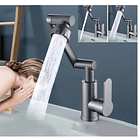 Llave Mezcladora De Cocina Con Brazo Mecánico Articulado | Rotación Universal | Gran Caudal | Acero Inoxidable Mate | Ideal Para Lavaplatos Modernos 4