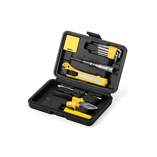 Set Kit De Herramientas Manuales | Maletín 12 Piezas Esenciales | Incluye Alicate, Destornilladores, Cartonero y Llaves Allen | Ideal Hogar y Emergencias