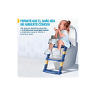 Asiento de Entrenamiento para Baño para Niños con Escalera Antideslizante, Taburete Plegable Infantil  4