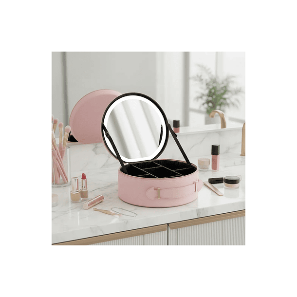 Maletín Organizador De Maquillaje Pro | Espejo Led Integrado 2