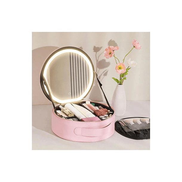 Maletín Organizador De Maquillaje Pro | Espejo Led Integrado 3