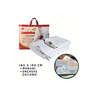 Calienta Cama Blanco Gris 2 Plazas 150x160 Cm Regulable 5