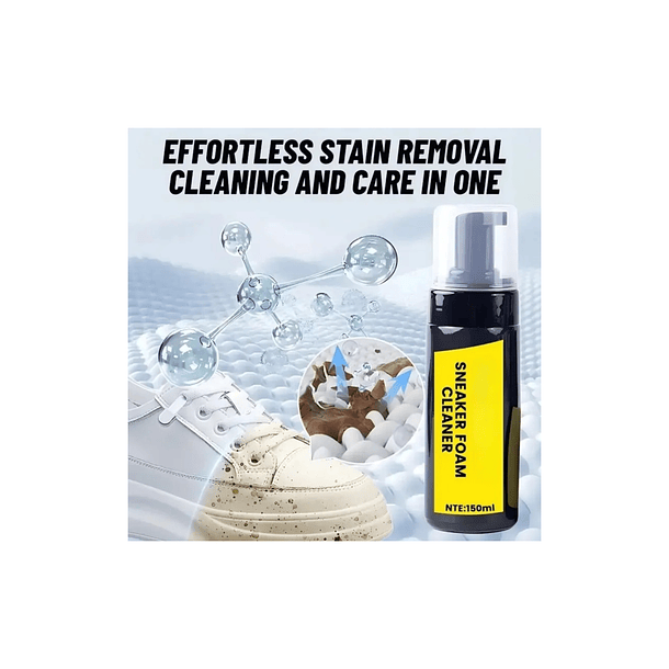 Kit De Limpieza Zapatillas Espuma Limpiadora Blanqueador 5