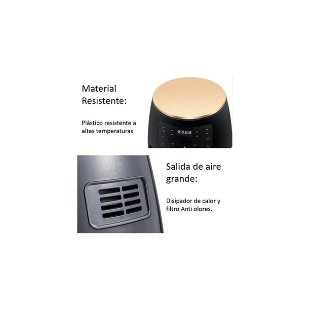 Horno Freidora De Aire Electrica 6l 2400w Airfryer Sin Aceit 2