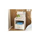 Mesa De Noche clásica con cajon blanco para dormitorio  4