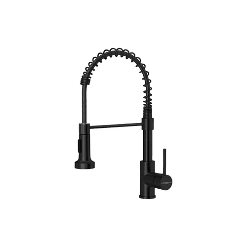 llave monomando lavaplatos flexible griferia cocina color black