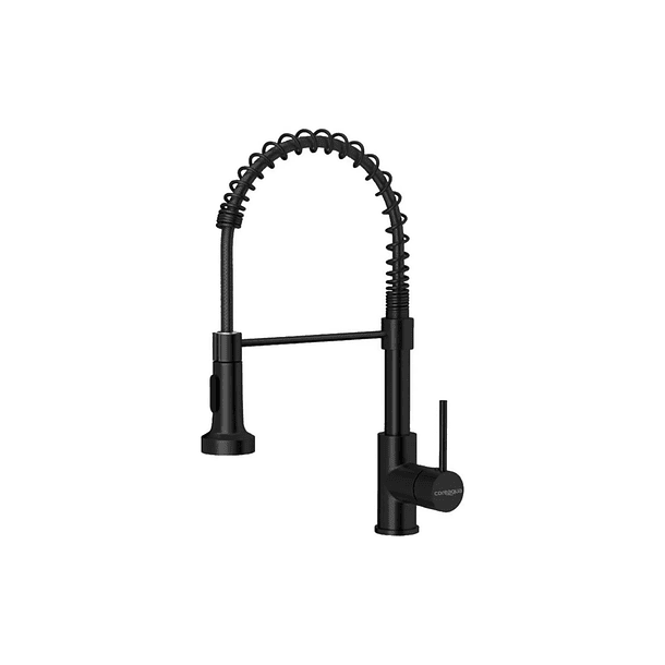 llave monomando lavaplatos flexible griferia cocina color black 1