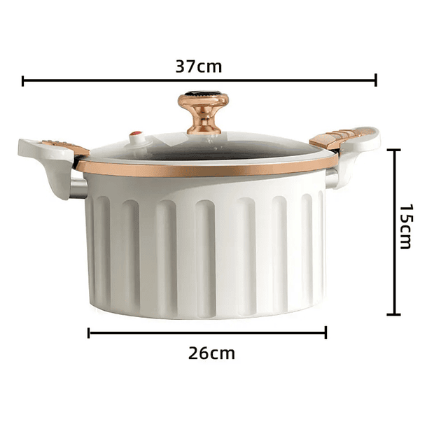 Olla Micropresurizada De 10 Litros 22 CM  Resistente Al Calor  3