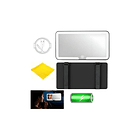 Espejo Led Para Auto Visera 3 Modos De Luz Carga Usb 2