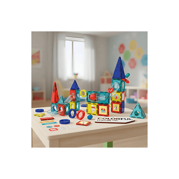 Juego Educativo Bloques Magnéticos Stem 42 Piezas 3