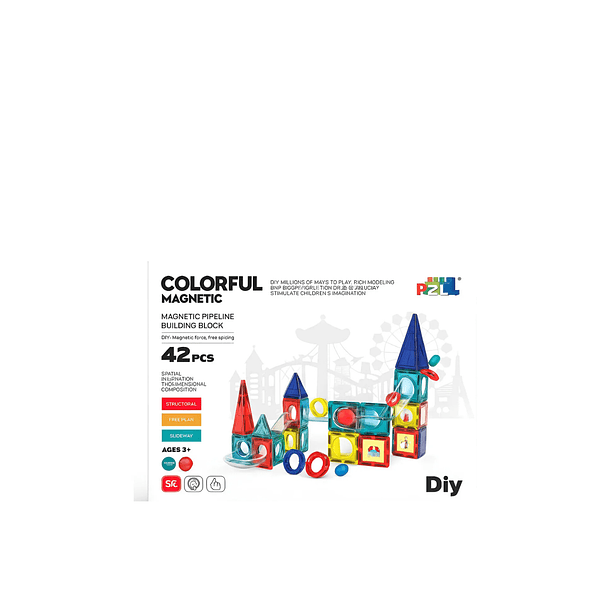 Juego Educativo Bloques Magnéticos Stem 42 Piezas 1