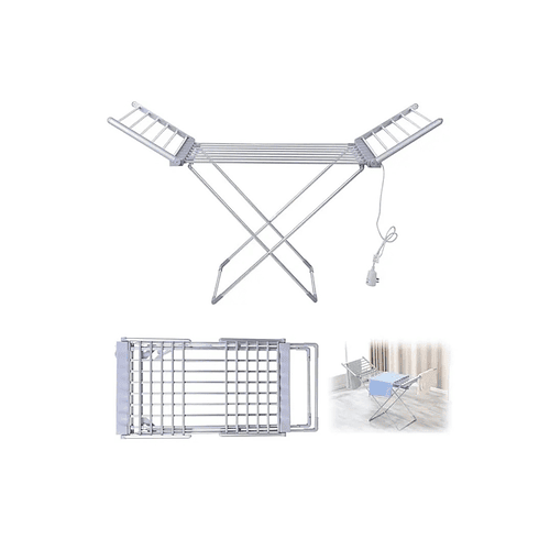 Tendedero Eléctrico Plegable | Secador Rápido De Ropa 18 Barras | Temperatura Ajustable 50-55° | Bajo Consumo 230W | Ideal Para Departamentos