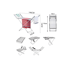 Tendedero Eléctrico Plegable | Secador Rápido De Ropa 18 Barras | Temperatura Ajustable 50-55° | Bajo Consumo 230W | Ideal Para Departamentos 4
