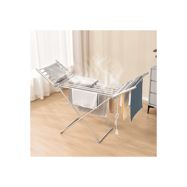 Tendedero Eléctrico Plegable | Secador Rápido De Ropa 18 Barras | Temperatura Ajustable 50-55° | Bajo Consumo 230W | Ideal Para Departamentos 6