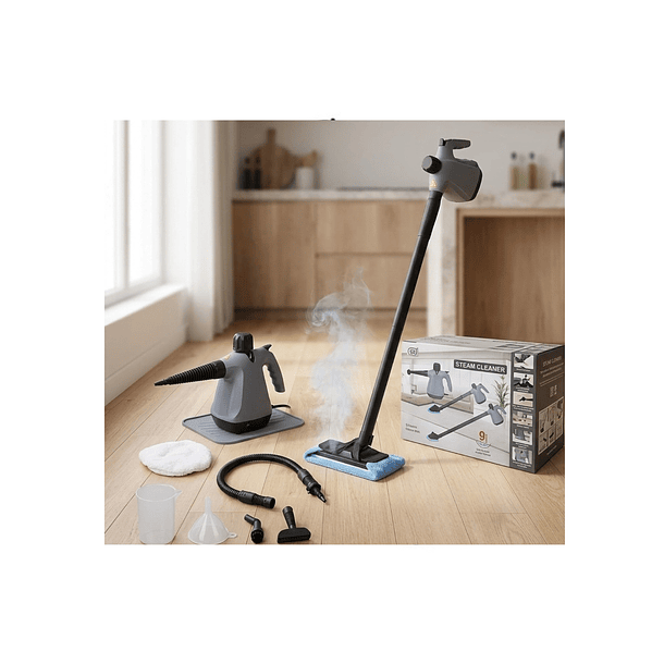 Limpiadora A Vapor 1200W Multifuncional | Mopa A Vapor Desinfectante | Incluye Accesorios Para Piso, Vidrios Y Telas | Limpieza Profunda Sin Químicos 4