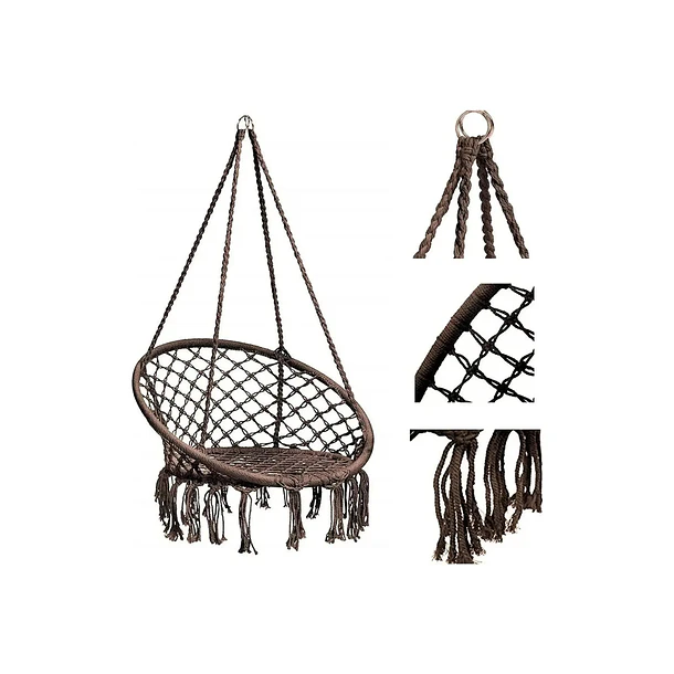 Silla Hamaca Colgante Jardín Terraza Columpio Tejido  1