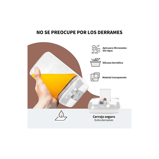 Set 7 Contenedores Super Hermeticos Envases Acrilicos  2