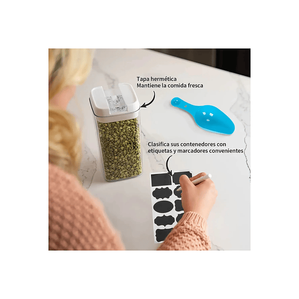 Set 7 Contenedores Super Hermeticos Envases Acrilicos  4