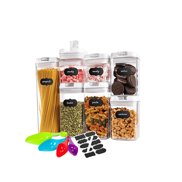 Set 7 Contenedores Super Hermeticos Envases Acrilicos  1