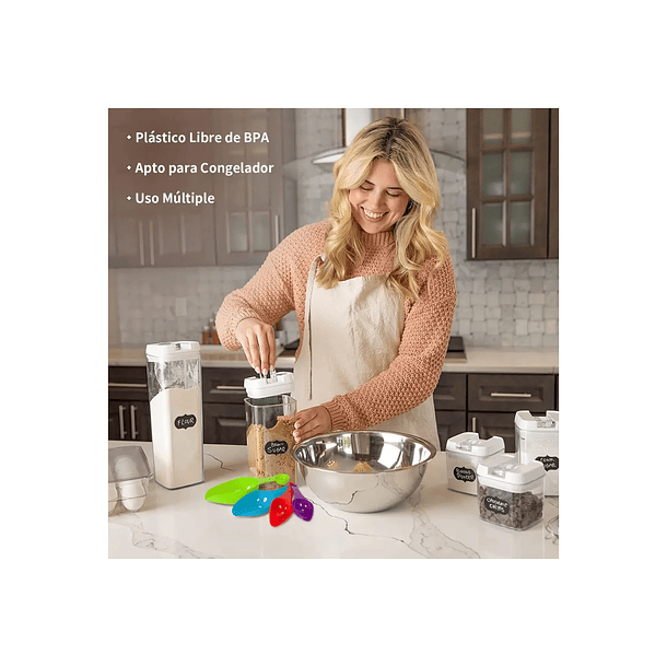 Set 7 Contenedores Super Hermeticos Envases Acrilicos  6