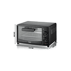 Horno Eléctrico De Mesa Negro Tostador 12l Raf 800w 6