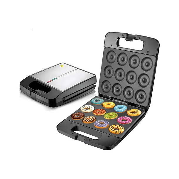 Maquina Para Mini Donas Raf R518 Postres Donuts Antiadherente 12pcs Color Negro 4