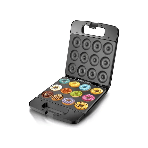 Maquina Para Mini Donas Raf R518 Postres Donuts Antiadherente 12pcs Color Negro 6