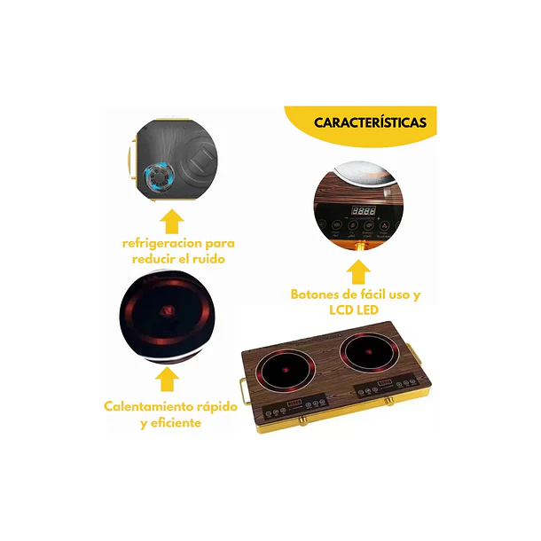 Cocina Electrica Dos Platos 7000w Portatil 67cm  2