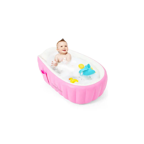 Tina Baño Bebe Inflable Portatil Bañera Plegable C/inflador 