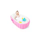 Tina Baño Bebe Inflable Portatil Bañera Plegable C/inflador 