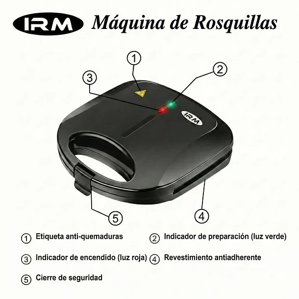 Máquina Para Hacer Mini Donas 750w Antiadherente Repostería 4