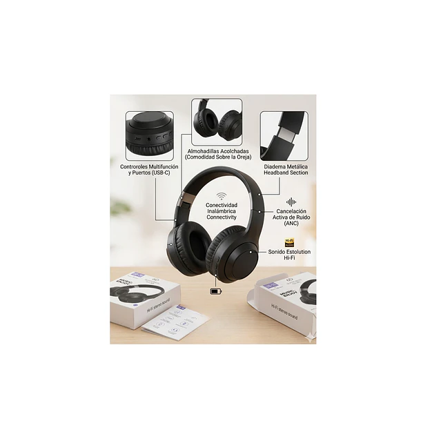 Audífonos Inalámbricos Bluetooth UID-28 6D Super Bass - Hi-Fi Stereo 4