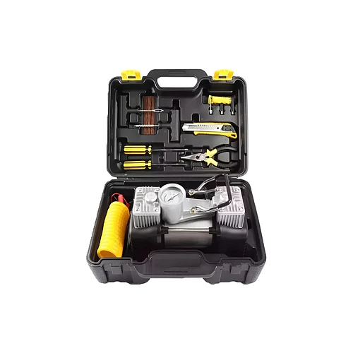 Compresor de Aire Neumáticos Cilindro Dual 150 Psi Color Plateado Fase eléctrica Monofásica Frecuencia 50 HZ