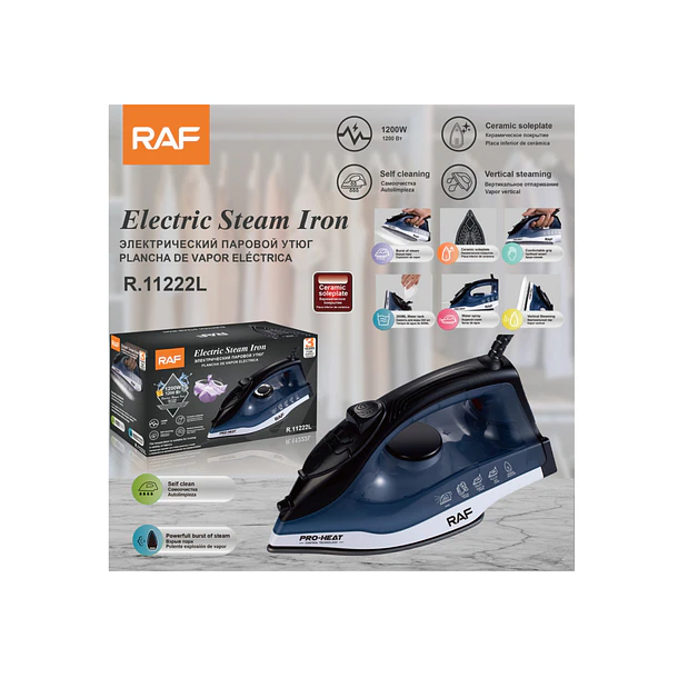Plancha De Vapor Eléctrica Raf R.11222l | Potencia 1200w 5