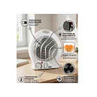 Ventilador Calefactor Eléctrico RAF R.1180 | Potencia 2000W | Termostato Ajustable | Cobertura hasta 15 m² | Protección contra Sobrecalentamiento PTC | Diseño Compacto y Silencioso 7