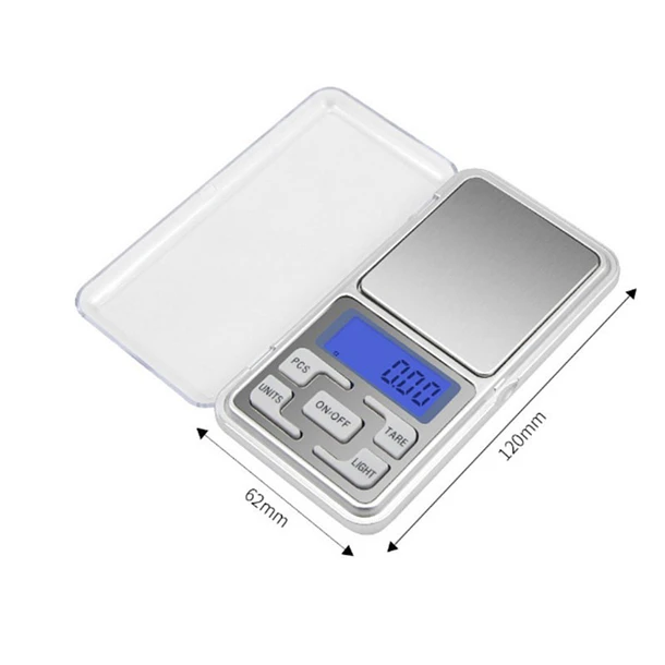 Mini Balanza Digital de Precisión | Pesaje de 0.01g a 200g | Pantalla LCD Retroiluminada 2