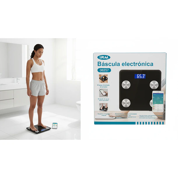 Báscula Electrónica Inteligente IRM  | Monitor de Grasa Corporal y Composición Física 1