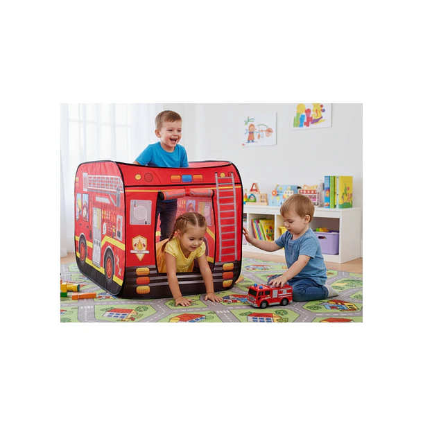 Carpa Infantil De Juego Camión De Bomberos Pop-up  3