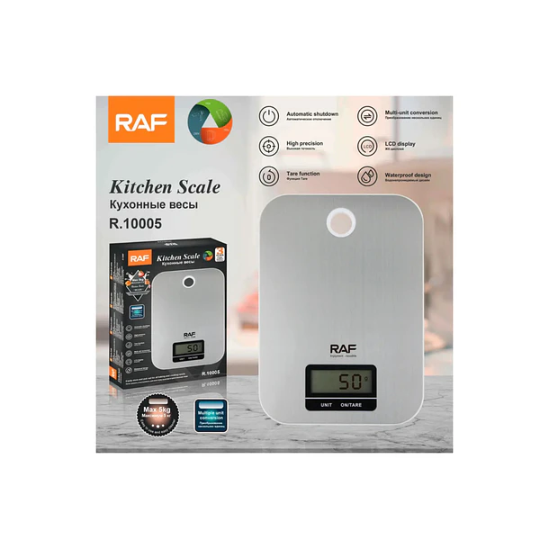 Balanza Digital De Cocina Raf R.10005 | Alta Precisión 5kg 3