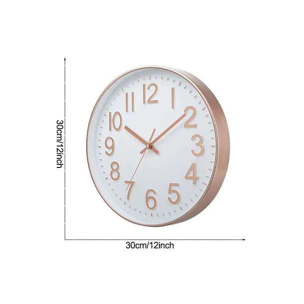 Reloj De Pared Silencioso Redondo Diseño Elegante 30cm de diametro 3